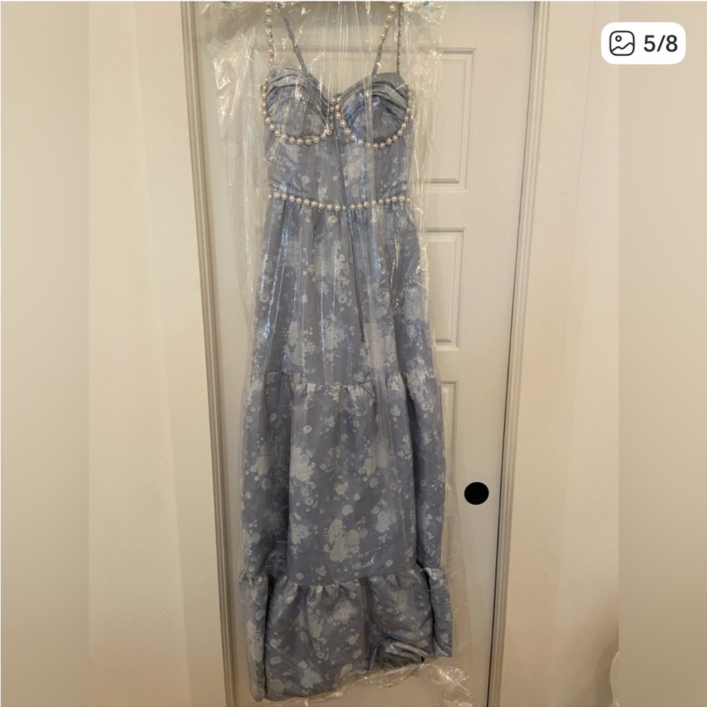 V. Chapman Lucetta Dress in Denim Blue Windsor Size 6 - Picture 4 of 8